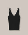 Top De Punto Cuello V,NEGRO